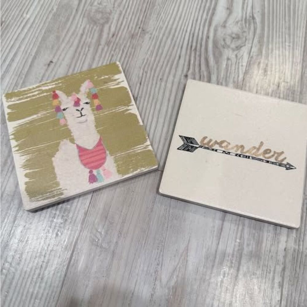 Llama and Wander Coasters Set